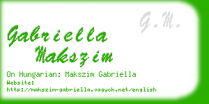 gabriella makszim business card